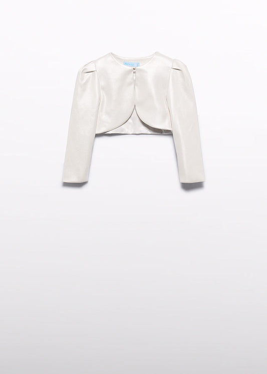 ABEL & LULA Bolero Girl Ecopelle Color Perla Primavera-Estate
