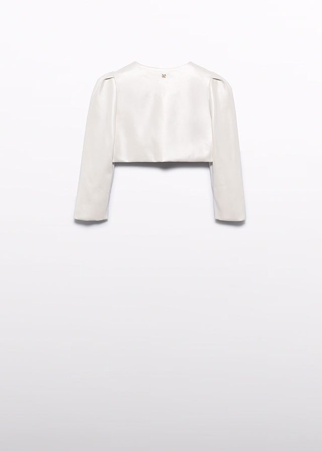 ABEL & LULA Bolero Girl Ecopelle Color Perla Primavera-Estate