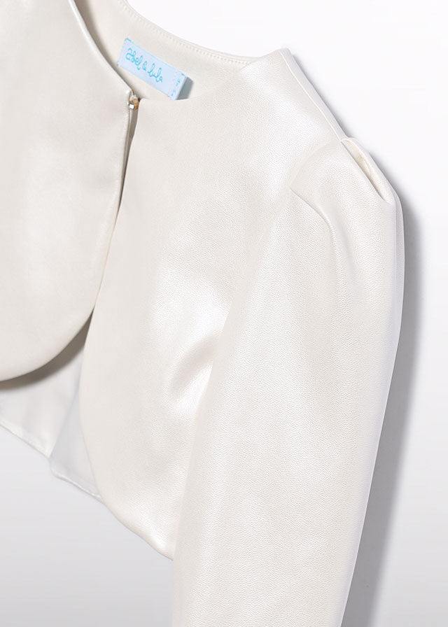 ABEL & LULA Bolero Girl Ecopelle Color Perla Primavera-Estate