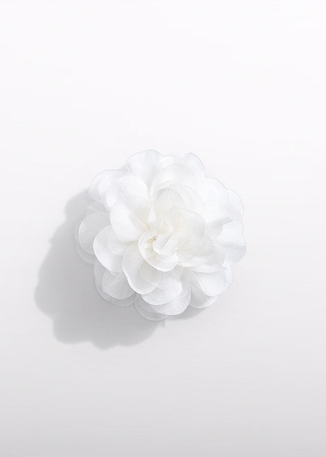 ABEL & LULA Fermaglio Fiore Tulle-Chiffon Panna Primavera-Estate