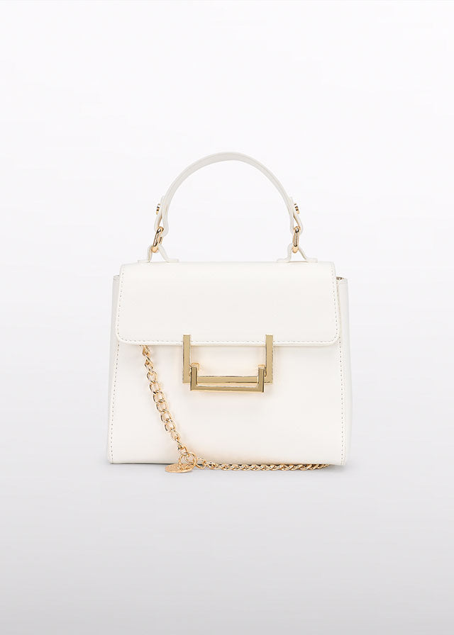 ABEL & LULA Borsa Ecopelle Panna-Oro Primavera-Estate