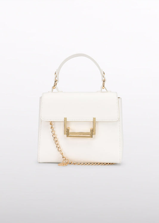 ABEL & LULA Borsa Ecopelle Panna-Oro Primavera-Estate