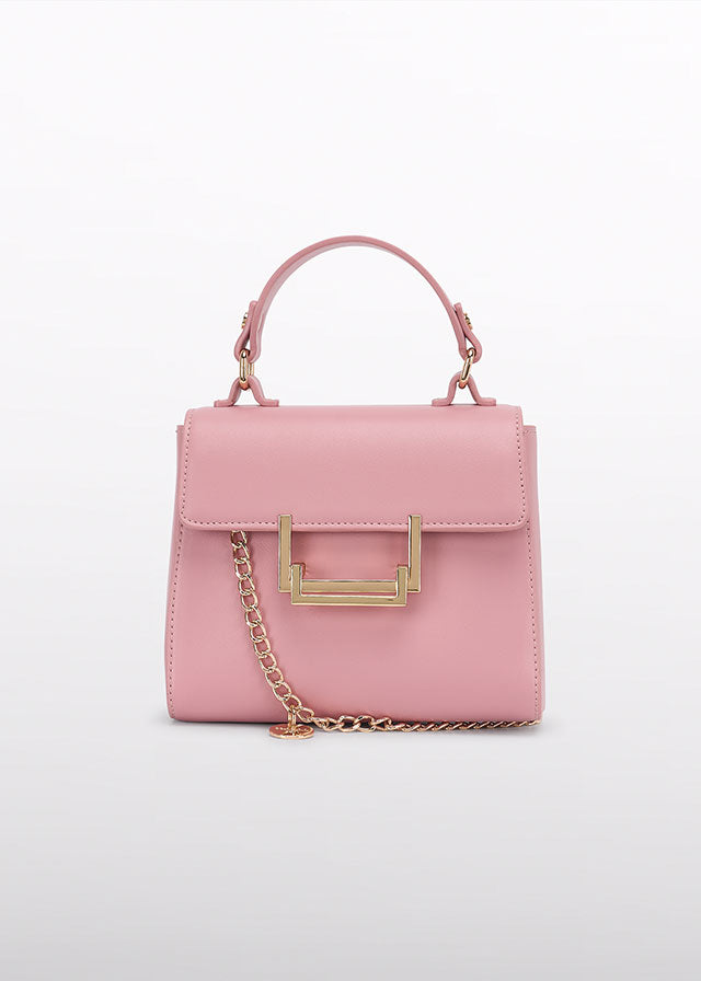 ABEL & LULA Borsa Ecopelle Rosa-Oro Primavera-Estate