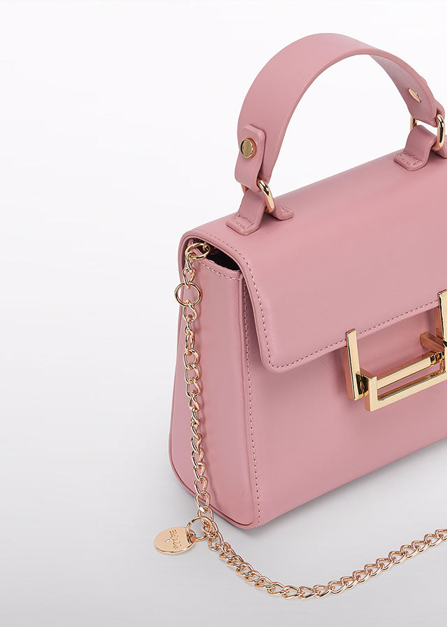 ABEL & LULA Borsa Ecopelle Rosa-Oro Primavera-Estate