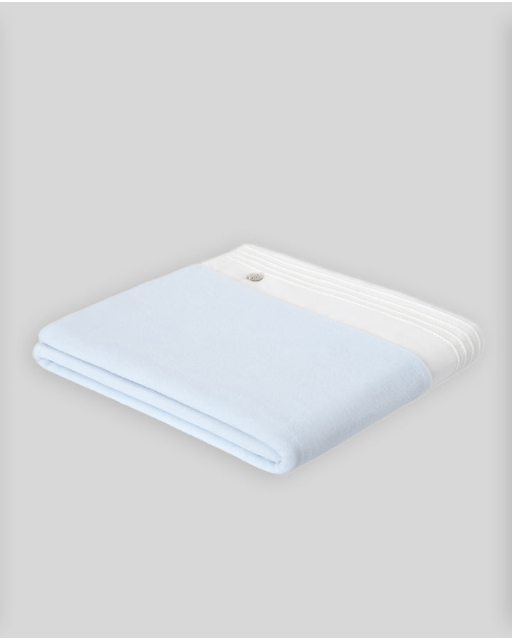 PAZ RODRIGUEZ Coperta Ciniglia Celeste-Panna Autunno-Inverno