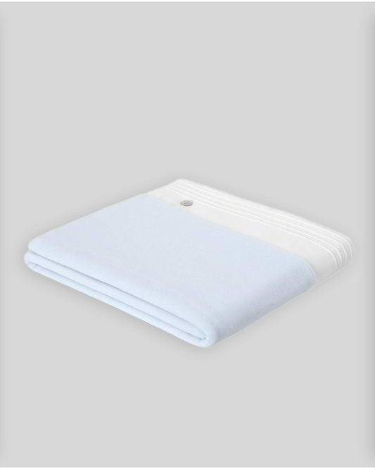 PAZ RODRIGUEZ Coperta Ciniglia Celeste-Panna Autunno-Inverno
