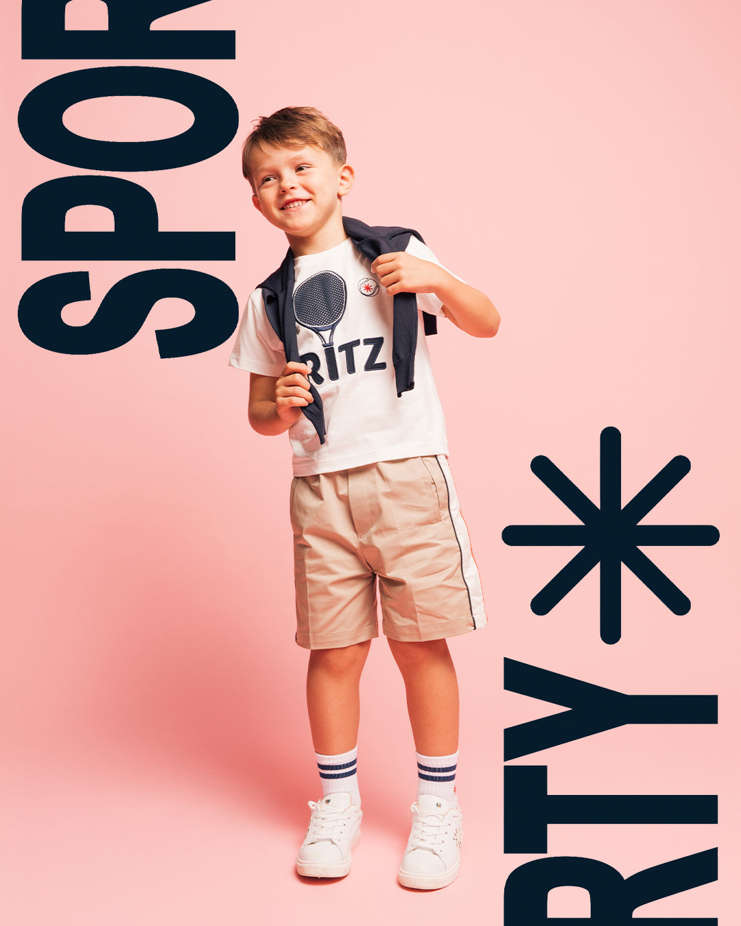 MANUEL RITZ T-Shirt Boy Color Gesso-Blu Primavera-Estate