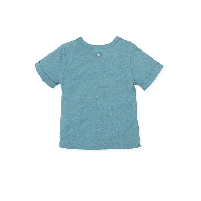 ALL SMALL Turquoise Cotton T-Shirt Windsurf Pattern