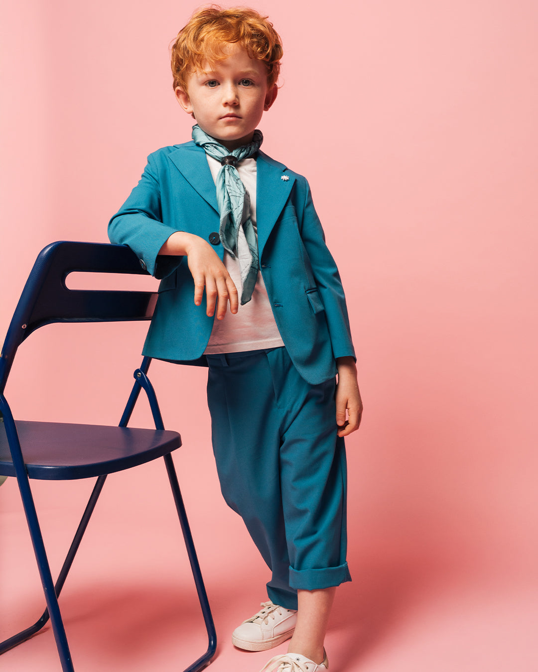 MANUEL RITZ Completo Cerimonia Boy 4 pezzi Color Laguna Primavera-Estate