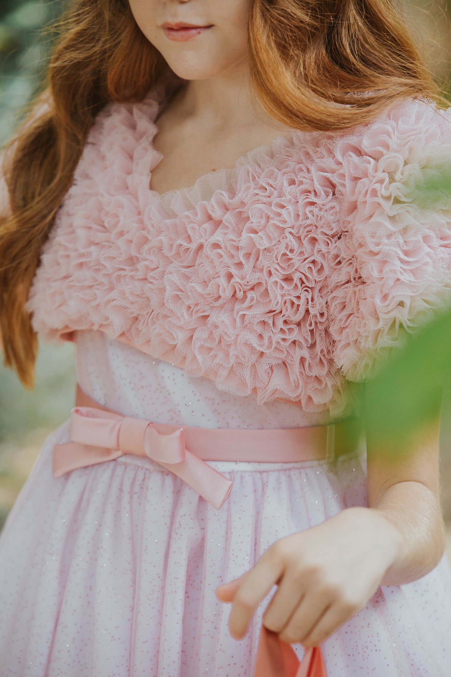 COLORICHIARI Abito Cerimonia Tulle Rosa Corallo Primavera-Estate