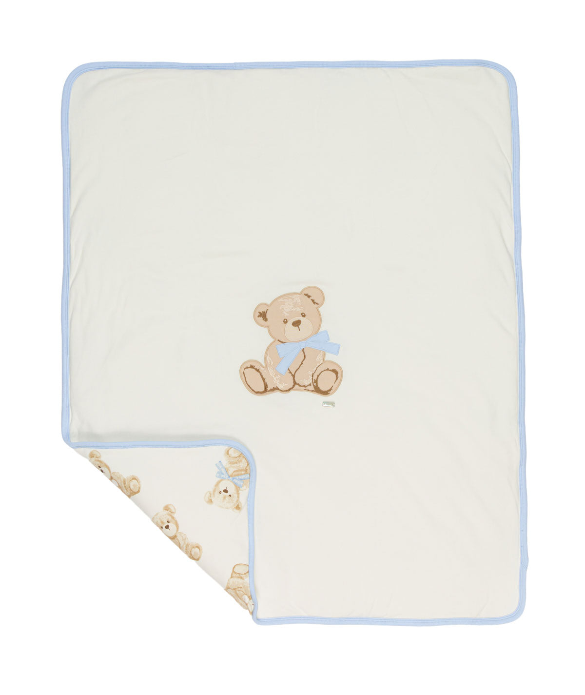 LE BEBE' ENFANT Coperta Neonato Panna-Celeste Autunno-Inverno