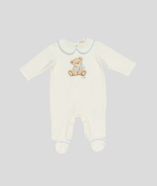 LE BEBE' ENFANT Tutina Neonato Panna-Celeste Autunno-Inverno