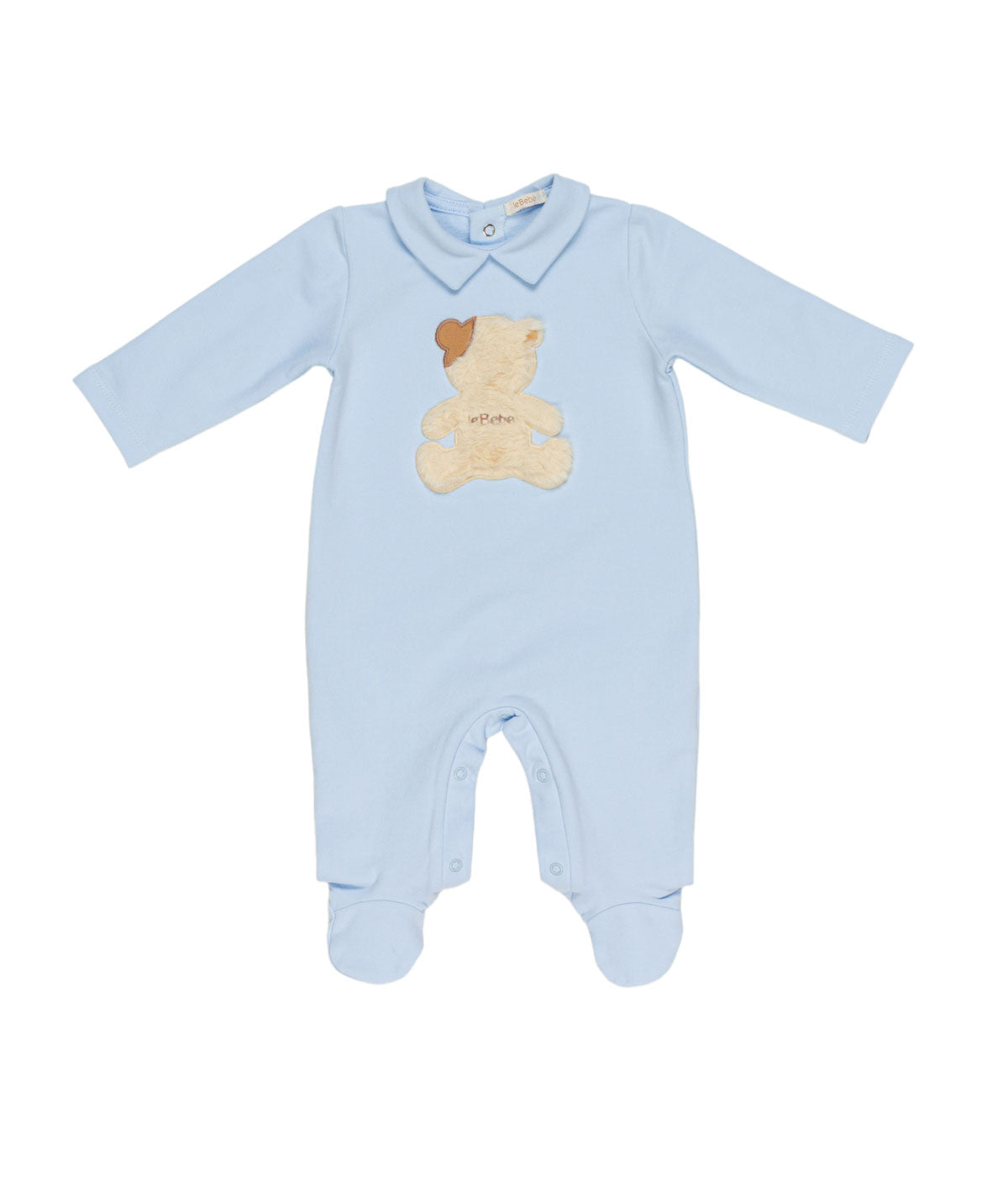 LE BEBE' ENFANT Tutina Neonato Celeste-Beige Autunno-Inverno