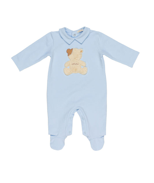 LE BEBE' ENFANT Tutina Neonato Celeste-Beige Autunno-Inverno