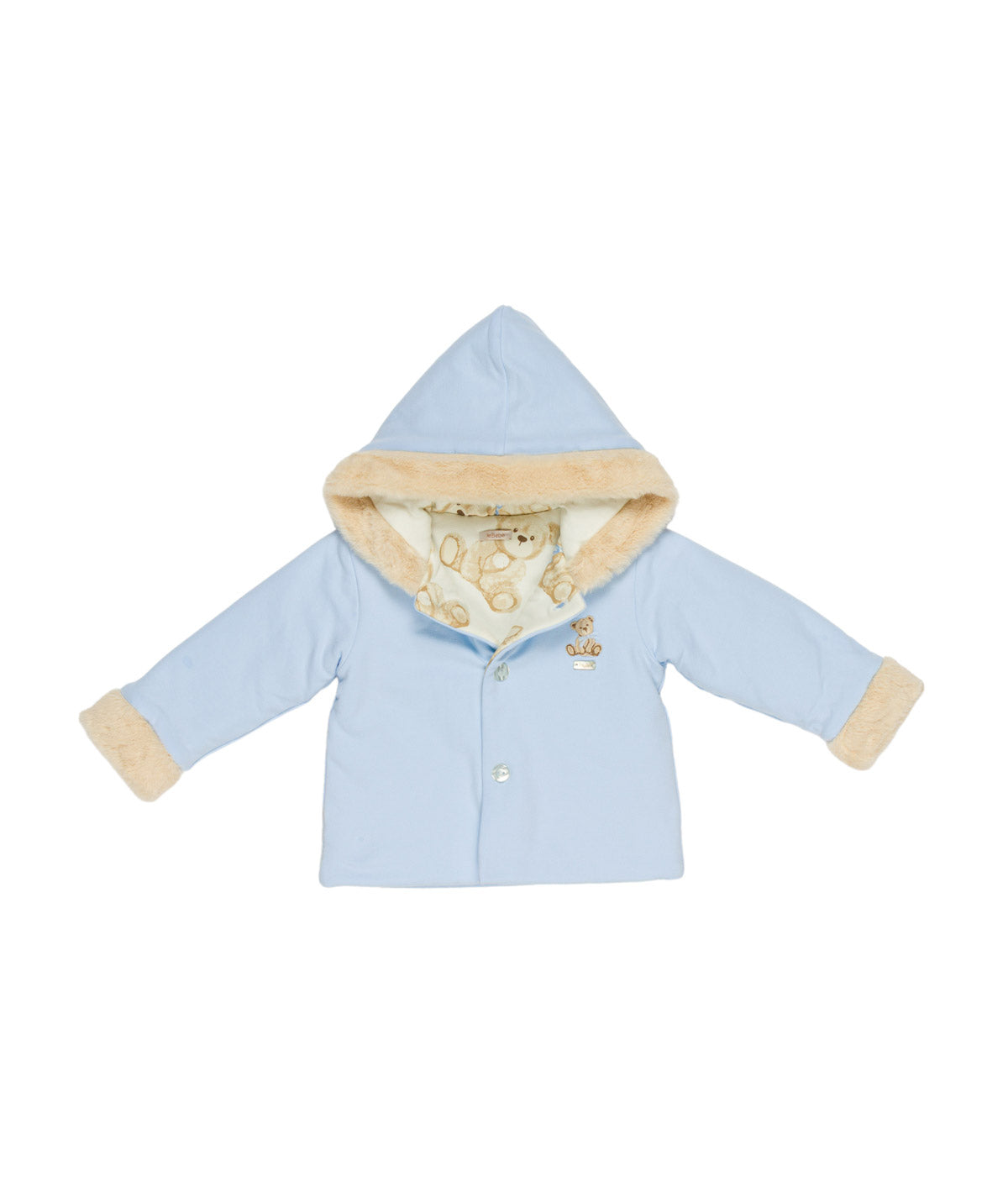 LE BEBE' ENFANT Cappottino Neonato Celeste Autunno-Inverno