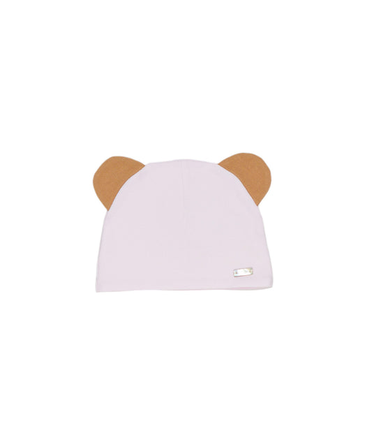LE BEBE' ENFANT Cappello Neonata "Orsetto" Rosa-Cammello Autunno-Inverno