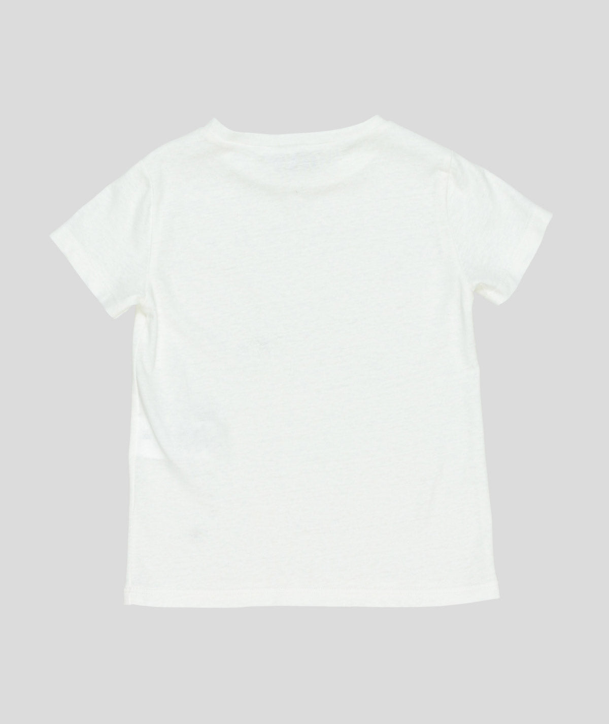 MANUEL RITZ Linen Blend Round Neck T-Shirt Chalk Color