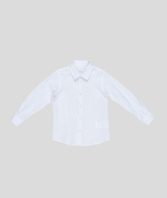 MANUEL RITZ White Linen Blend Shirt