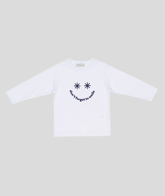 MANUEL RITZ T-Shirt ML Boy Bianco Blu