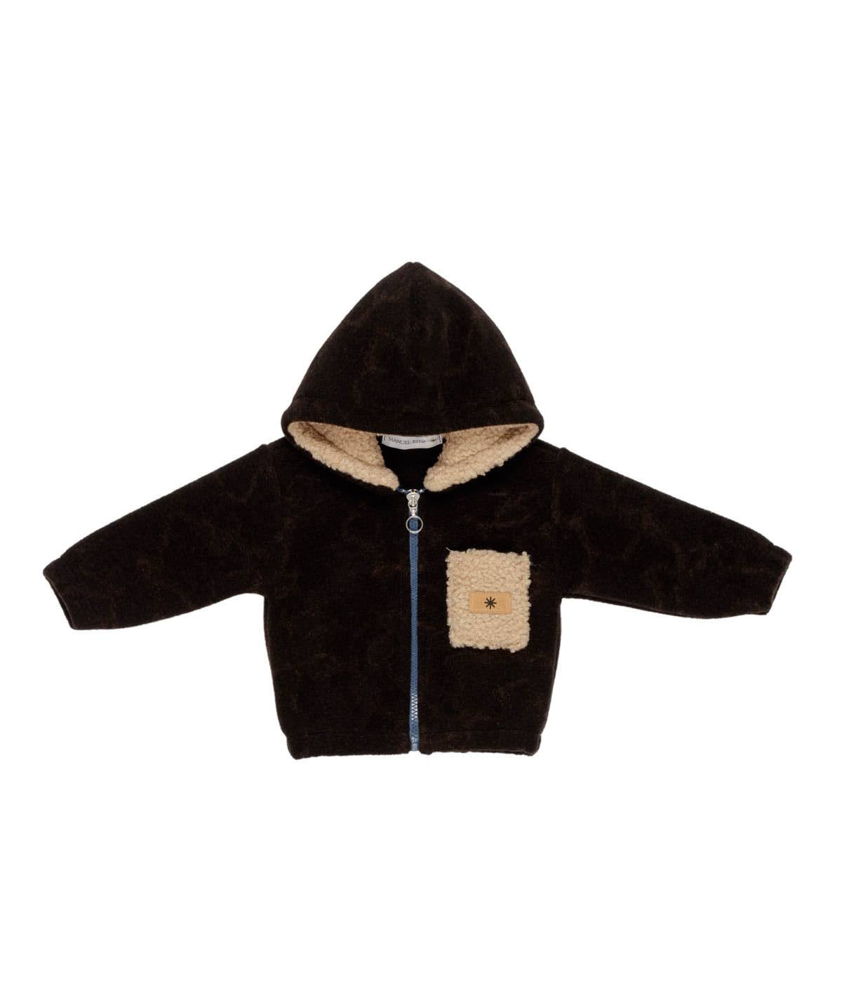 MANUEL RITZ Giubbino Baby con Cappuccio Marrone Camouflage Autunno-Inverno