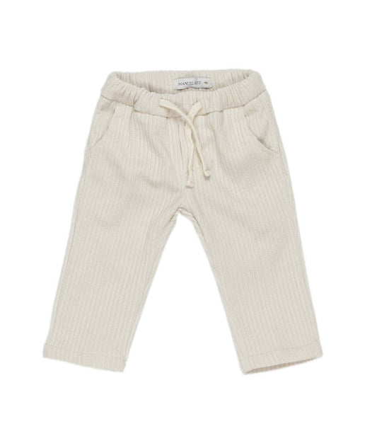 MANUEL RITZ Pantalone Baby Velluto a Coste Crema Autunno-Inverno