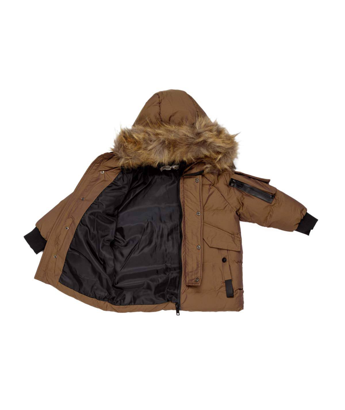 MANUEL RITZ Giubbotto con Cappuccio Cammello