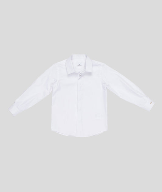 MANUEL RITZ Camicia Boy Cotone Bianco Primavera-Estate