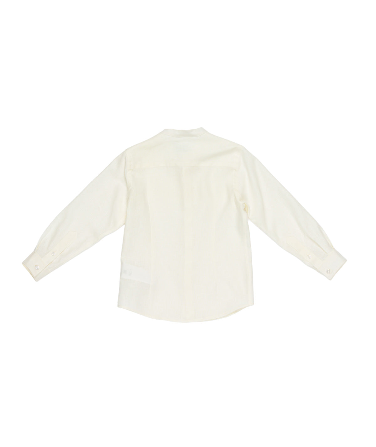 MANUEL RITZ Camicia Guru Boy in Lino-Viscosa Color Gesso Primavera-Estate