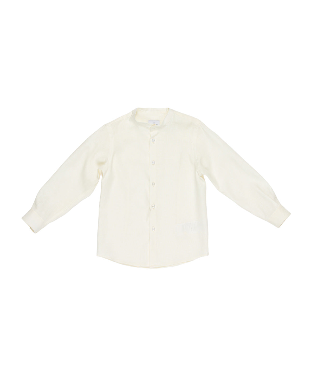 MANUEL RITZ Camicia Guru Boy in Lino-Viscosa Color Gesso Primavera-Estate