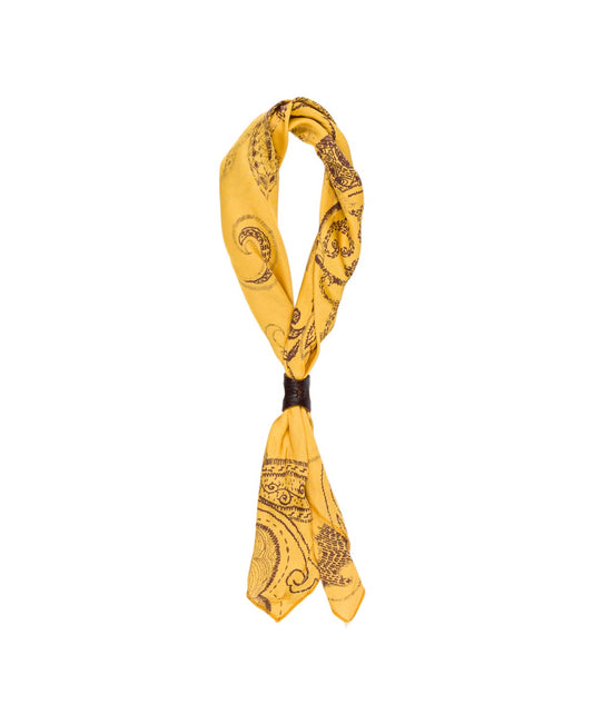 MANUEL RITZ Foulard Boy Giallo Senape-Marrone Primavera-Estate