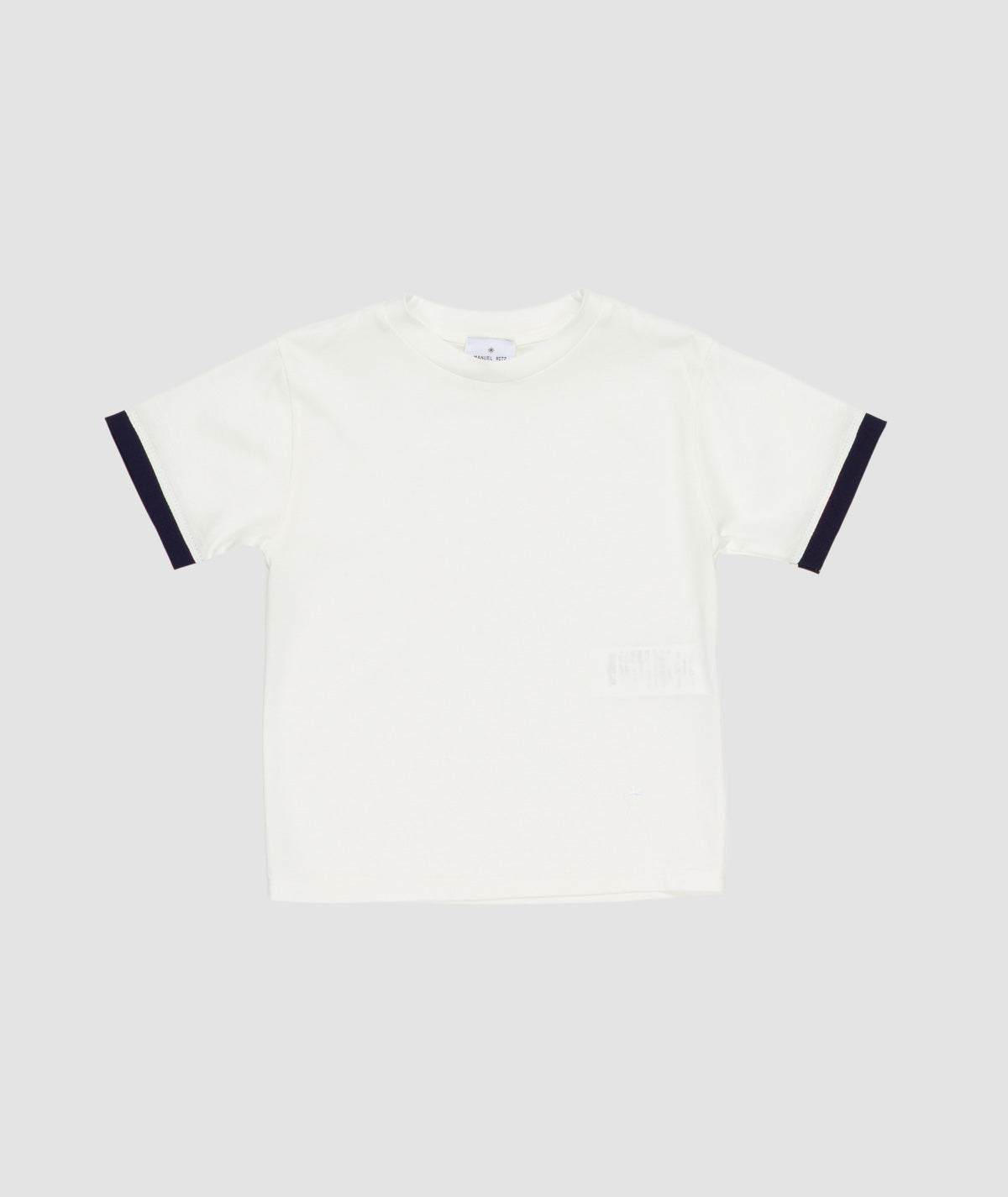 MANUEL RITZ T-Shirt Boy Cotone Color Gesso-Laguna Primavera-Estate