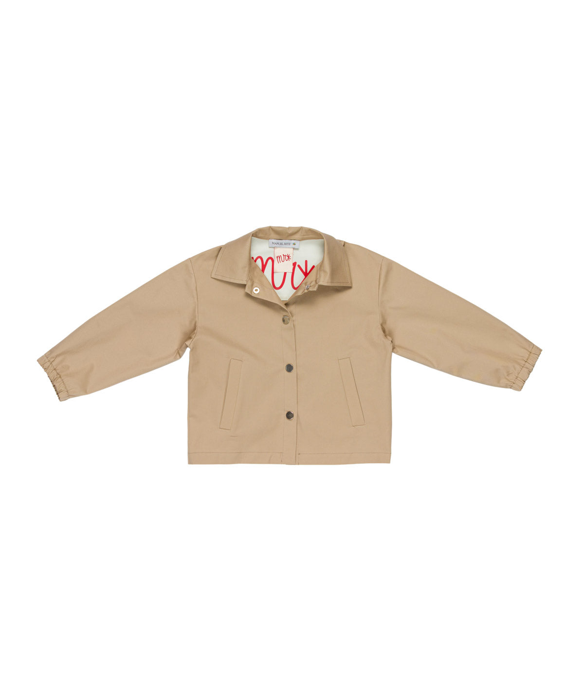 MANUEL RITZ Giubbino Boy Cotone Beige Primavera-Estate