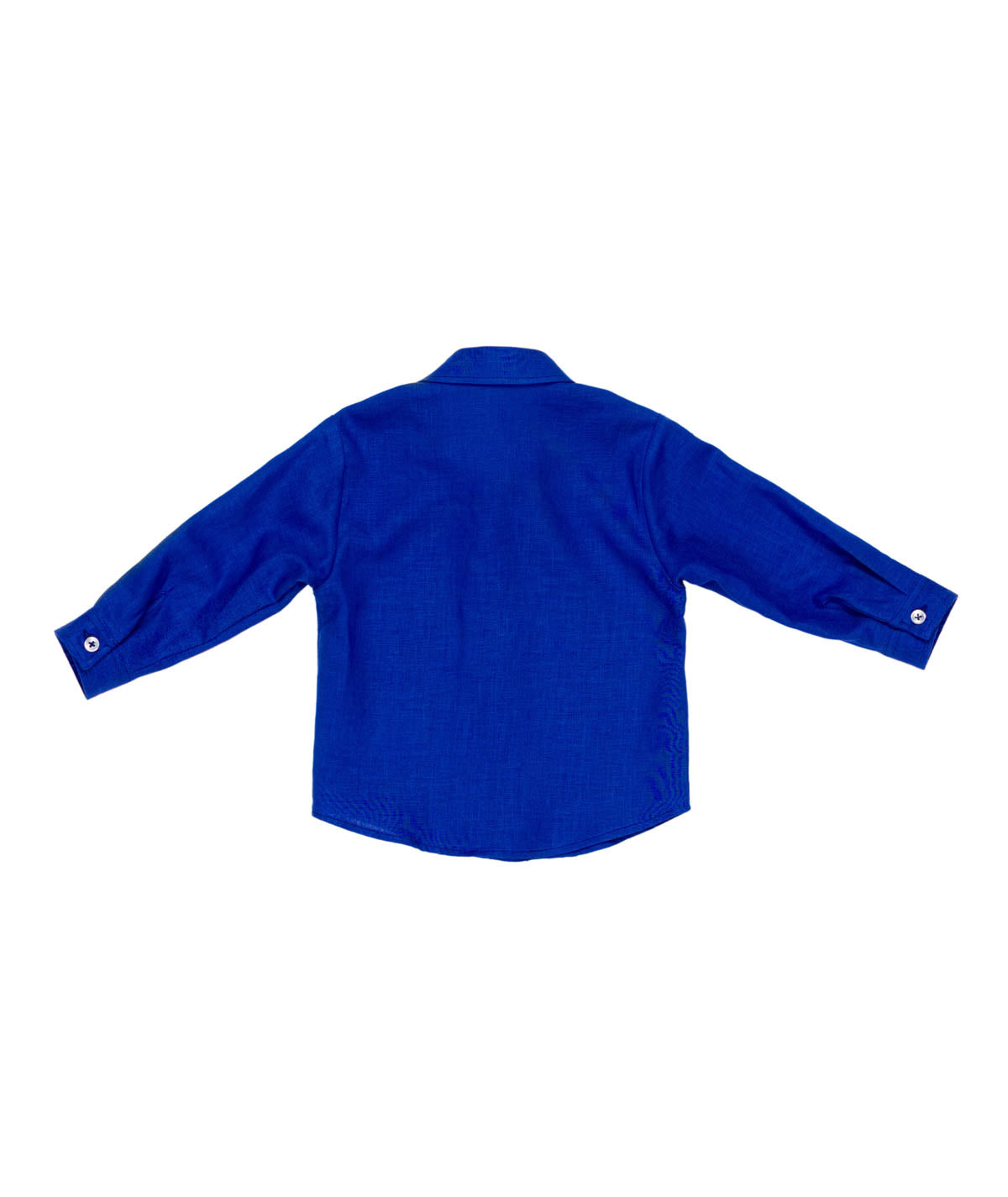 MANUEL RITZ Camicia Boy in Lino-Viscosa Blu Royal Primavera-Estate