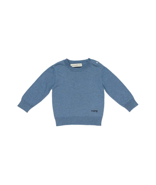MANUEL RITZ Maglia Girocollo Baby Azzurro Polvere Autunno-Inverno