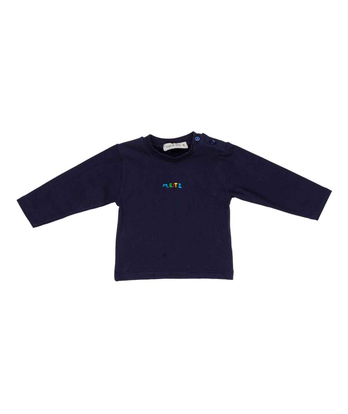 MANUEL RITZ T-Shirt M/L Baby Blu Autunno-Inverno
