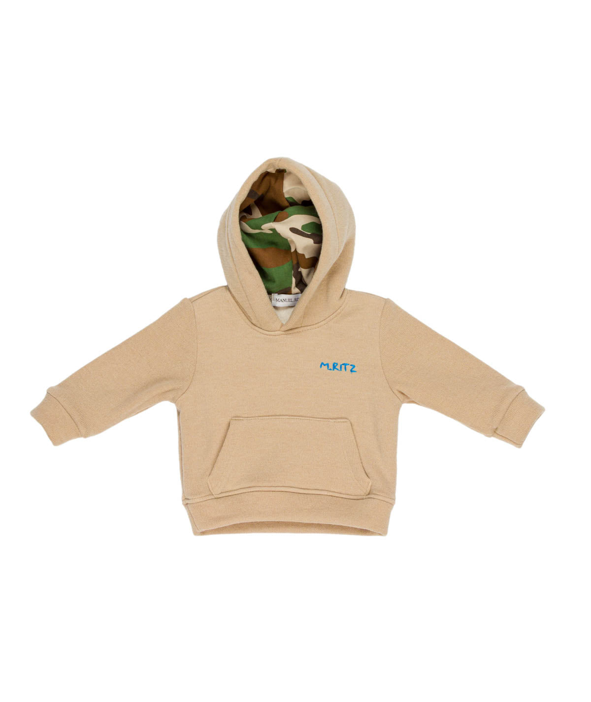 MANUEL RITZ Felpa Cappuccio Baby Beige Autunno-Inverno