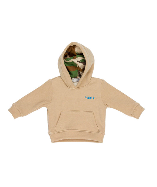MANUEL RITZ Felpa Cappuccio Baby Beige Autunno-Inverno