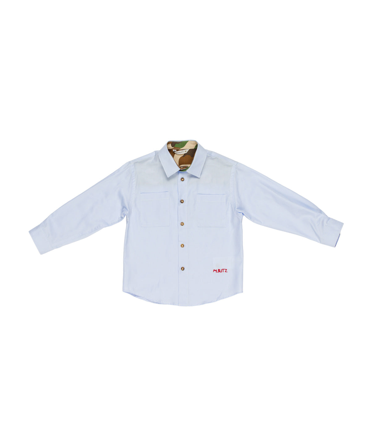 MANUEL RITZ Camicia Loose Boy Azzurro Autunno-Inverno
