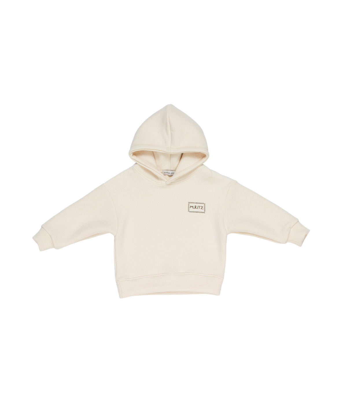 MANUEL RITZ Felpa Cappuccio Loose Boy Latte Autunno-Inverno
