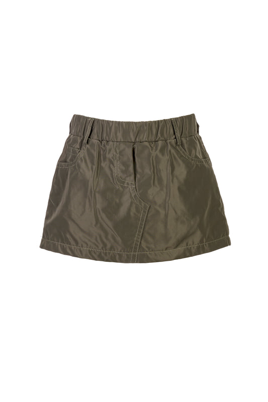 ELSY Bambina Gonna Verde Militare Autunno-Inverno