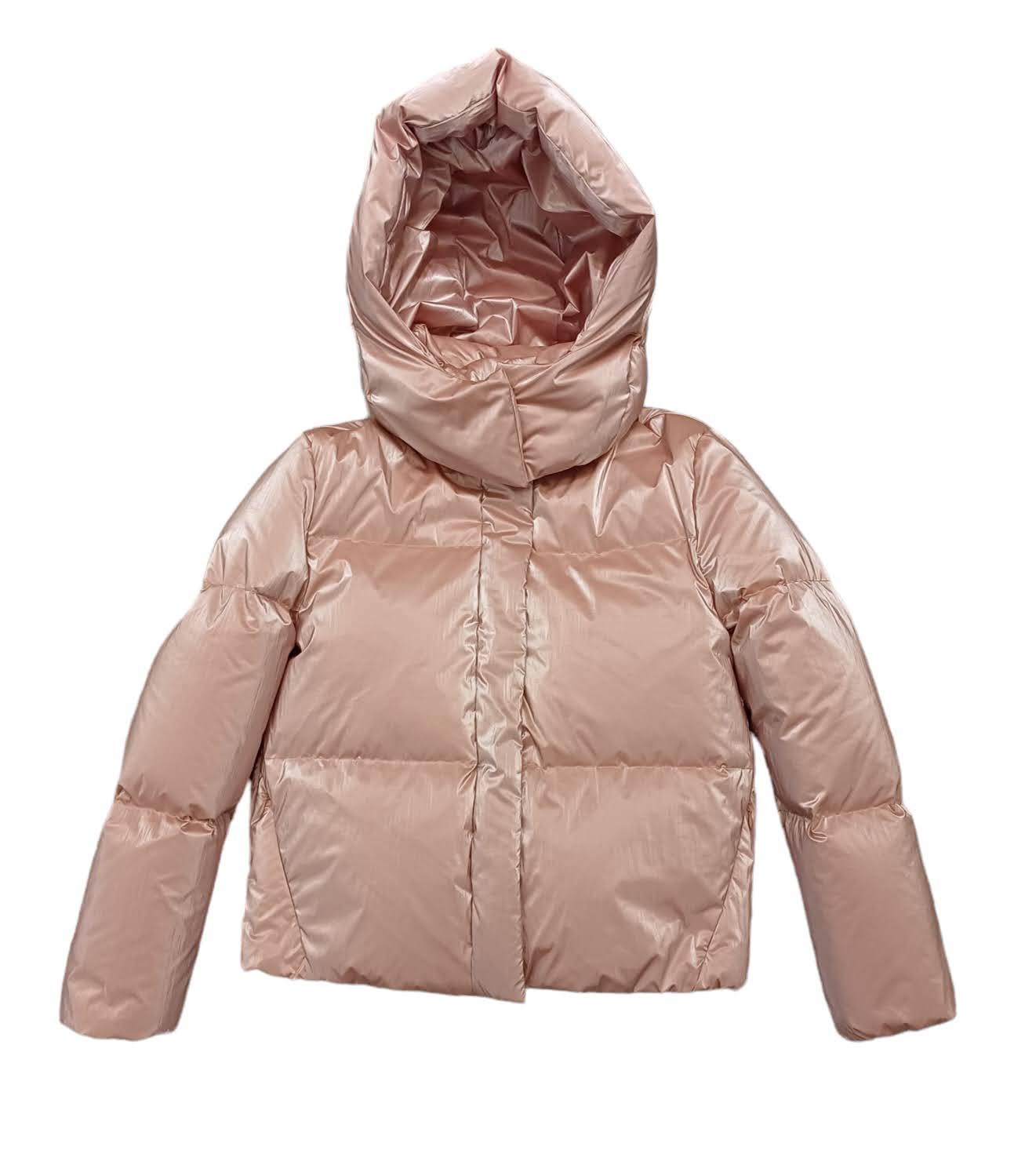 ELSY Girl Short Jacket Pink Phard real feather