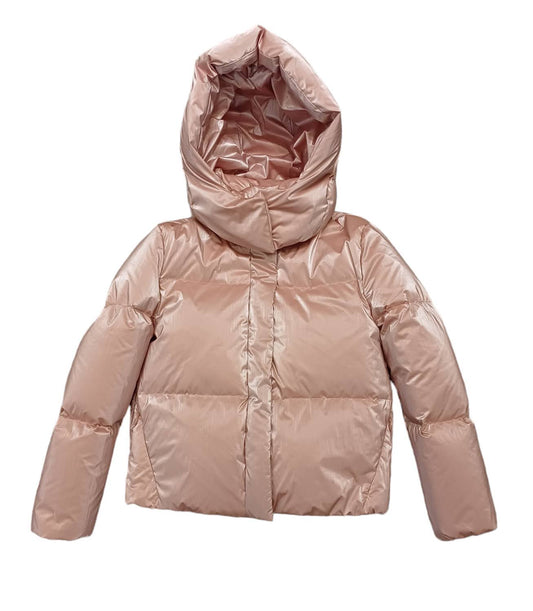 ELSY Girl Short Jacket Pink Phard real feather