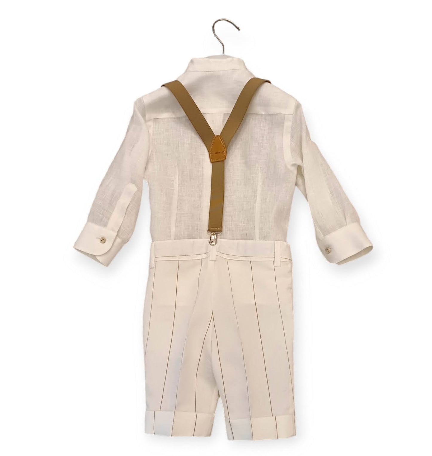 COLORICHIARI 3-piece suit with linen shirt-Bermuda shorts-braces