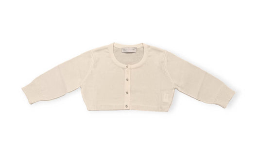 COLORICHIARI Short jacket in cream cotton thread