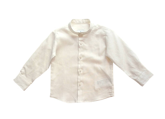 MANUEL RITZ Guru Baby chalk-colored linen blend shirt