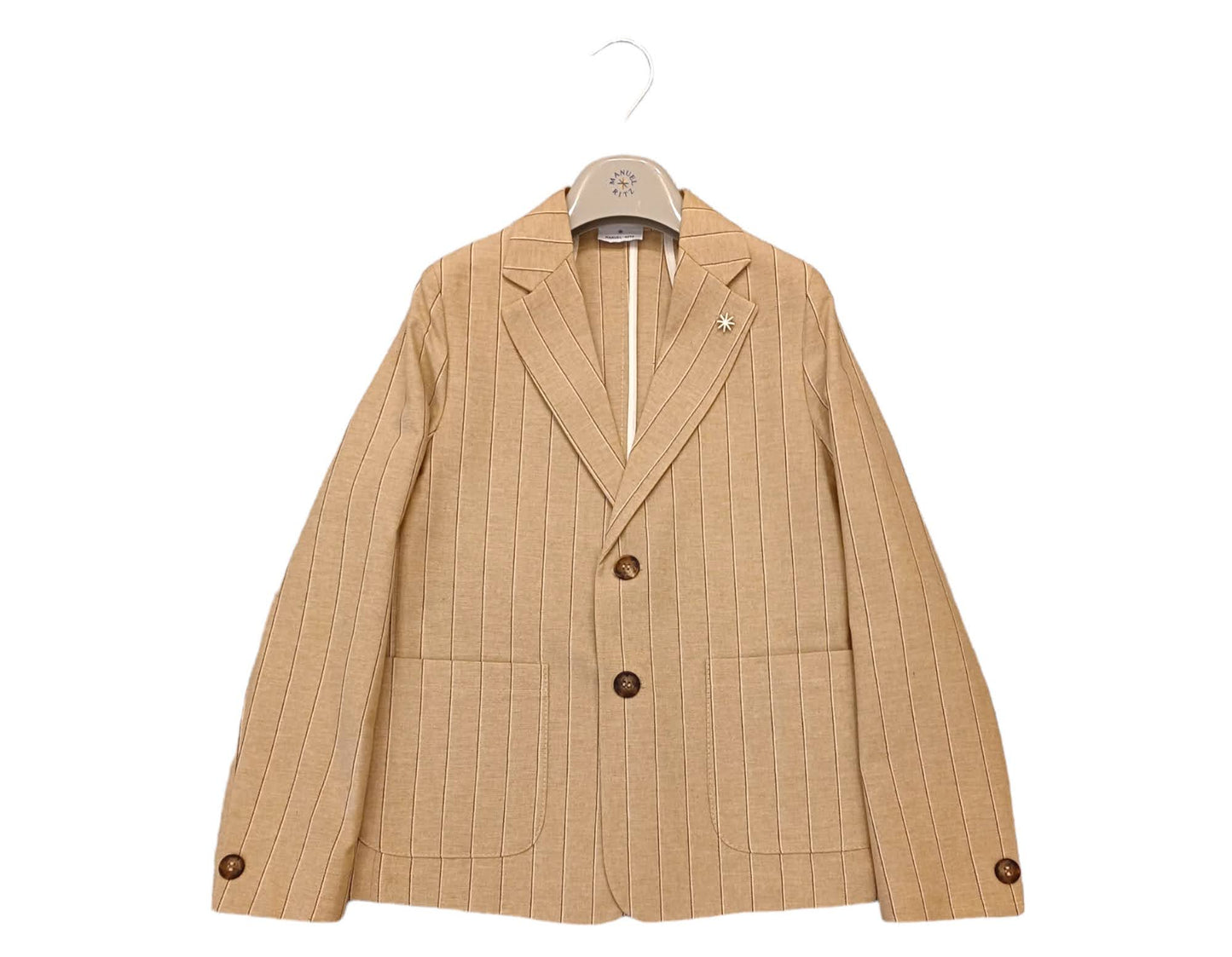 MANUEL RITZ Beige 2-piece suit with jacket and trousers