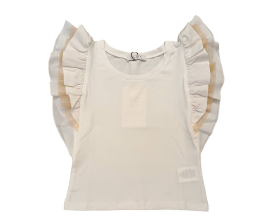 ELSY Girl T-Shirt Cotone Panna-Biscotto