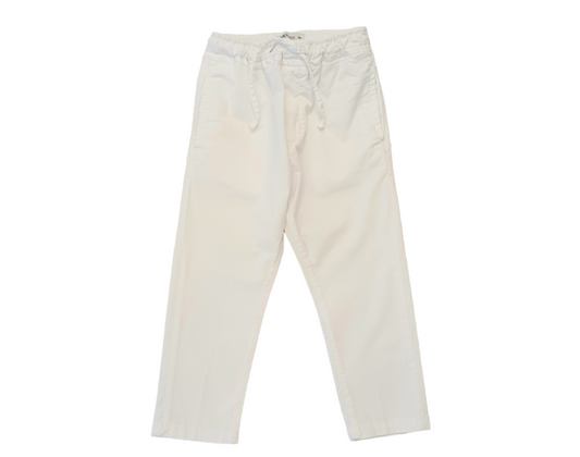 MANUEL RITZ Pantalone Boy Elasticato Bianco