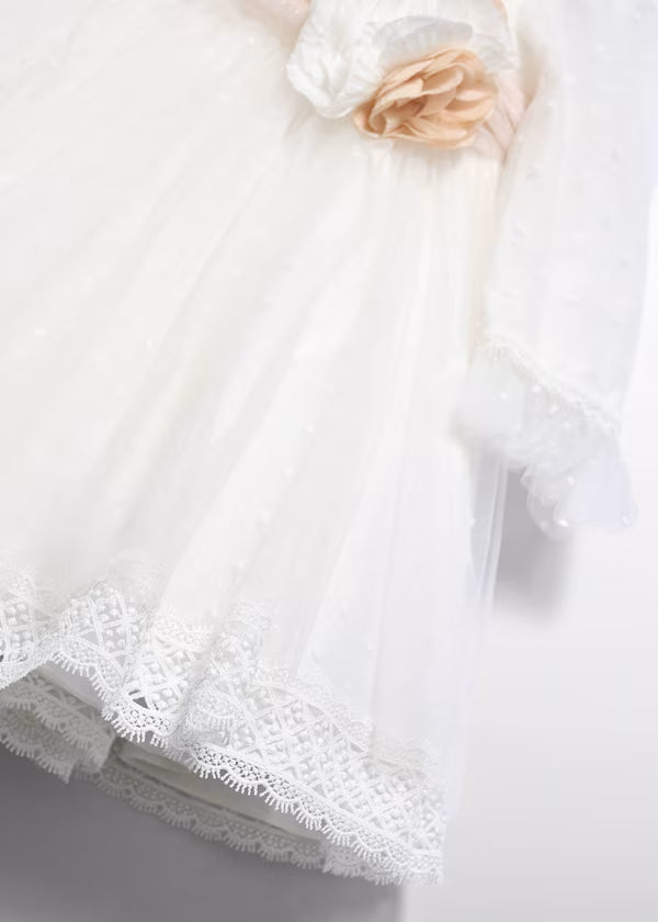 ABEL & LULA Vestito Cerimonia Tulle Panna-Beige Autunno-Inverno