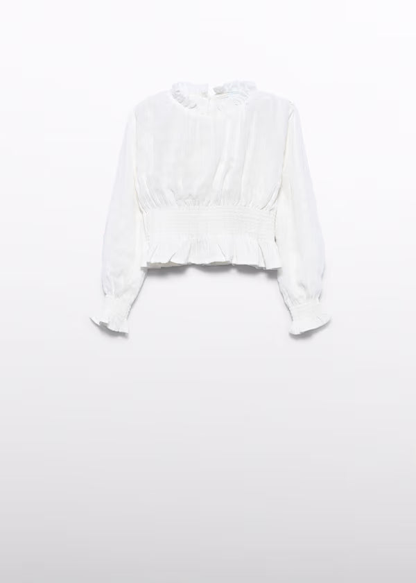 ABEL & LULA Blusa Chiffon Crema Autunno-Inverno